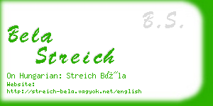 bela streich business card